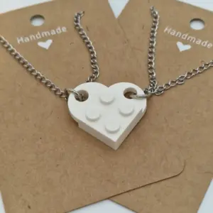 2x Herz Halsketten aus Lego